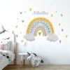 Plotbase, s.r.o., Nálepky na stenu dúha s menom žltá rozmery 120x80cm