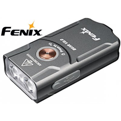 LED kľúčenka Fenix E03R V2.0, USB-C nabíjateľná - Šedá