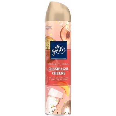 Glade Champagne Cheers s vůní šampaňského a čerstvé broskve osvěžovač vzduchu sprej 300 ml