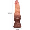 LoveToy Dual Layered Platinum Silicone Nature Cock 9.5 Flesh