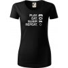 Play Eat Sleep Repeat game - Dámske tričko z organickej bavlny Origin (GOTS) - M ( Čierna )