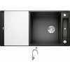 Blanco AXIA III XL 6 S antracit + sklenená krájacia doska 523510 + Blanco MIDA-S chróm 521454