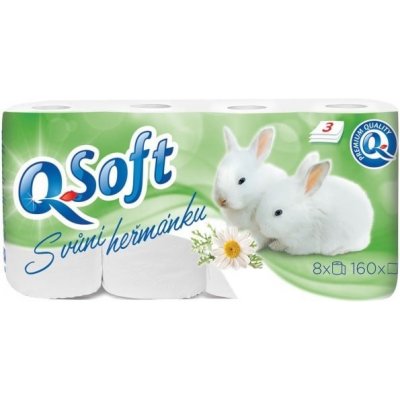 Q Soft Q-Soft toaletný papier s vôňou harmančeka 3-vrstvový, 8 ks