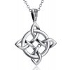 Olivie Strieborný náhrdelník keltstký uzel 5886