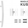 FT - MADLO kód K41C 40x10 mm SP ks Rozteč madla: 400 mm, Dĺžka: 600 mm, Rozmer profilu madla: 40x10 mm BIM - biela matná (FBO)
