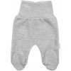 Baby Nellys Pletené dojčenské nohavice Hand Made sivé