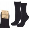 Ponožky beztlaková jahňacia vlna merino CERBER čierne 36 - 38