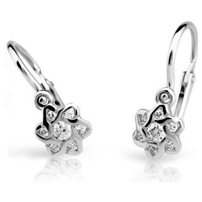 Cutie Jewellery náušnice C2149B CZ White biele zlato