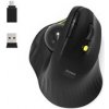 PORT bezdrátová ergonomická myš ERGONOMIC TRACKBALL, 2,4 Ghz & Bluetooth, USB-A/C, černá 900719
