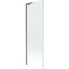 MEXEN/S - Next L vaňová zástena FIX 60 x 150, transparent, grafit kartáčovaná 895-060-000-03-00-66