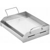 SucceBuy Panvica Grilovacia Obdĺžniková Nerezová Oceľ 43x27CM s držiakom