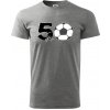 Futbal okrúhle narodeniny 50 - Klasické pánske tričko vyššej gramáže - S ( Tmavosivý melír )