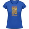 Akciové Dámske Tričko Soft-Style Gildan - Dizajn - Great Taste for Great Moments - Royal Blue - XXL - Dámske