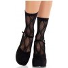 Leg avenue - black lace bow lace socks