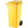 Meva Plastová popolnica 120 l PVC hranatá žltá