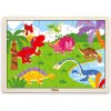 Viga dřevěné puzzle 16 dílků dinosauři