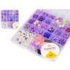 LEAN TOYS Súprava korálikov na výrobu šperkov – fialové
