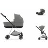 Cybex Platinum CYBEX Mios Travel Set + Cloud T i-Size mirage grey 2024 chrome with brown details