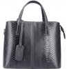 Čierna kožená kabelka 960 Made in Italy Čierna