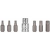 7 kusov sada TORX skrutkovacích bitov T25-T55 (10/100) (Geko G10039)