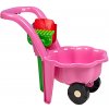 Detský záhradný fúrik s lopatkou a hrabličkami BAYO Sedmokráska ružový Farba: Ružová