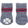 TRIXIE Protiskluzové šedé ponožky, 2 ks pro psy XXS-XS (jorkšír)