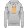 AWDis Hoodie Mikina - Dizajn - Great Taste for Great Moments - Šedivá sivá - XS - Dámske