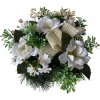 Náhrobná ikebana biela anemonka s nápisom Spomíname