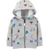CARTER'S mikina s kapucňou na zips Gray neutrál