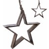 Vianočná dekorácia Hviezda z mangového dreva, 34 x 5,5 x 34 cm