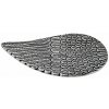 Nefertitis Stojanček kovový na vonné tyčinky Silver angel wing - cca 12 x 20 cm