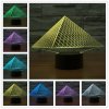Beling 3D lampa, Pyramída, 7 farebná S164