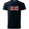 Britská vlajka stará - Klasické pánske tričko vyššej gramáže - 2XL ( Tmavomodrá (veľmi tmavá - skoro čierna) )