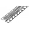 DL7/4 dilatačná lišta s 1/2 výplňou ACARA, nerez V2A+PU sivá, 8 mm, 2,5 m