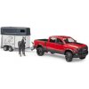 BRUDER 02501 Jeep RAM Power Wagon s prepravníkom na kone