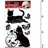 Anděl Samolepiaca dekorácia 10063 čierné mačky s akváriom 60x32cm