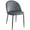 Jedálenská stolička FARGO zamatová, čierna / grafitová