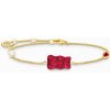 Thomas Sabo A2151-430-10-L19V Gold-plated Goldbears bracelet w. pearl and stone