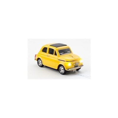 CLICK CAR MOUSE Fiat 500 Oldtimer Yellow (USB Wired) 660059