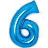 Amscan Fóliový balón číslo - modrý 6, 66 cm