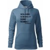 Test inteligencie - Stephen Hawking - Mikina dámská Cape s kapucí - L ( Denim )
