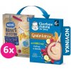 6x GERBER Natural mliečna kaša pšenično ovsená malina a banán 220 g VP-F167595