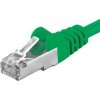 PREMIUMCORD Patch kabel CAT6a S-FTP, RJ45-RJ45, AWG 26/7 0,25m zelená