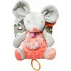 Teddies Myš natahovací hrací strojek plyš 16x20cm lososová