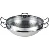 Fissler Pánev WOK nerezová se skleněnou poklicí – O 36 cm – Nanjing