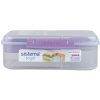 Sistema Delený desiatový box To Go Bento Lunch s nádobou na jogurt a 2 tácky 1,65 l, fialová