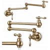 Bateria kuchenna skladacia z mosadze, kohútik do kuchyne, zlatá, kĺbová Ari