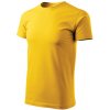 MALFINI ADLER 129 BASIC PÁNSKE BAVLNENÉ TRIČKO ŽLTÉ 04 - XL