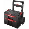 Pojazdný box na náradie s kolieskami Qbrick System PRO Cart 2.0 Plus so zásuvkami 2