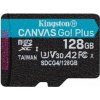 Kingston Canvas Go PLUS microSDXC 128GB / UHS-I U3 / Class 10 / čítanie: až 200MBs / zápis: až 160 MBs (SDCG4/128GBSP)